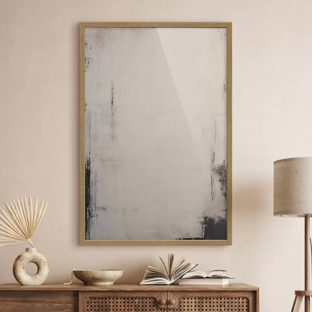 Poster Sfondo chiaro con tratti scuri f44741