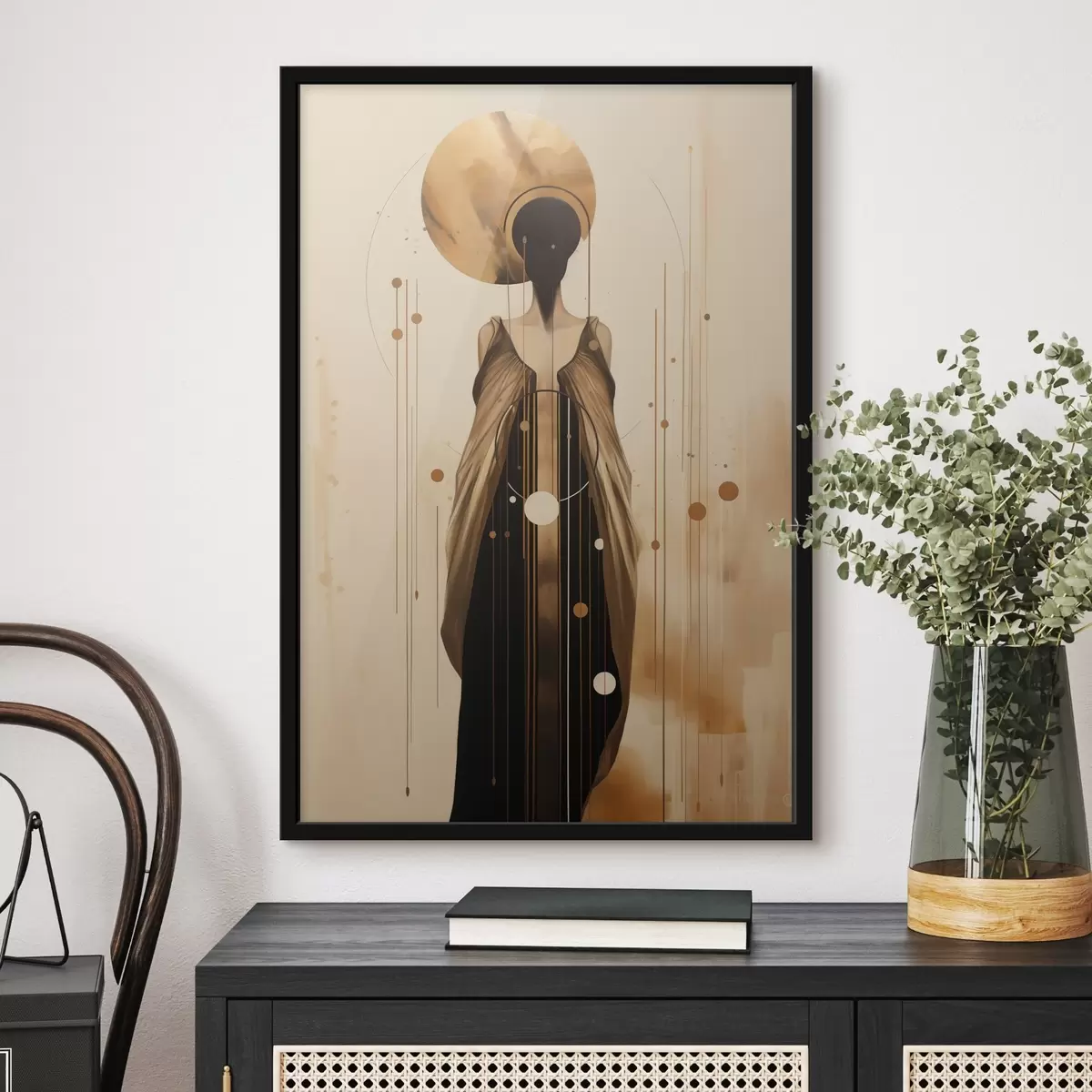 Poster Donna astratta con ornamento f44748