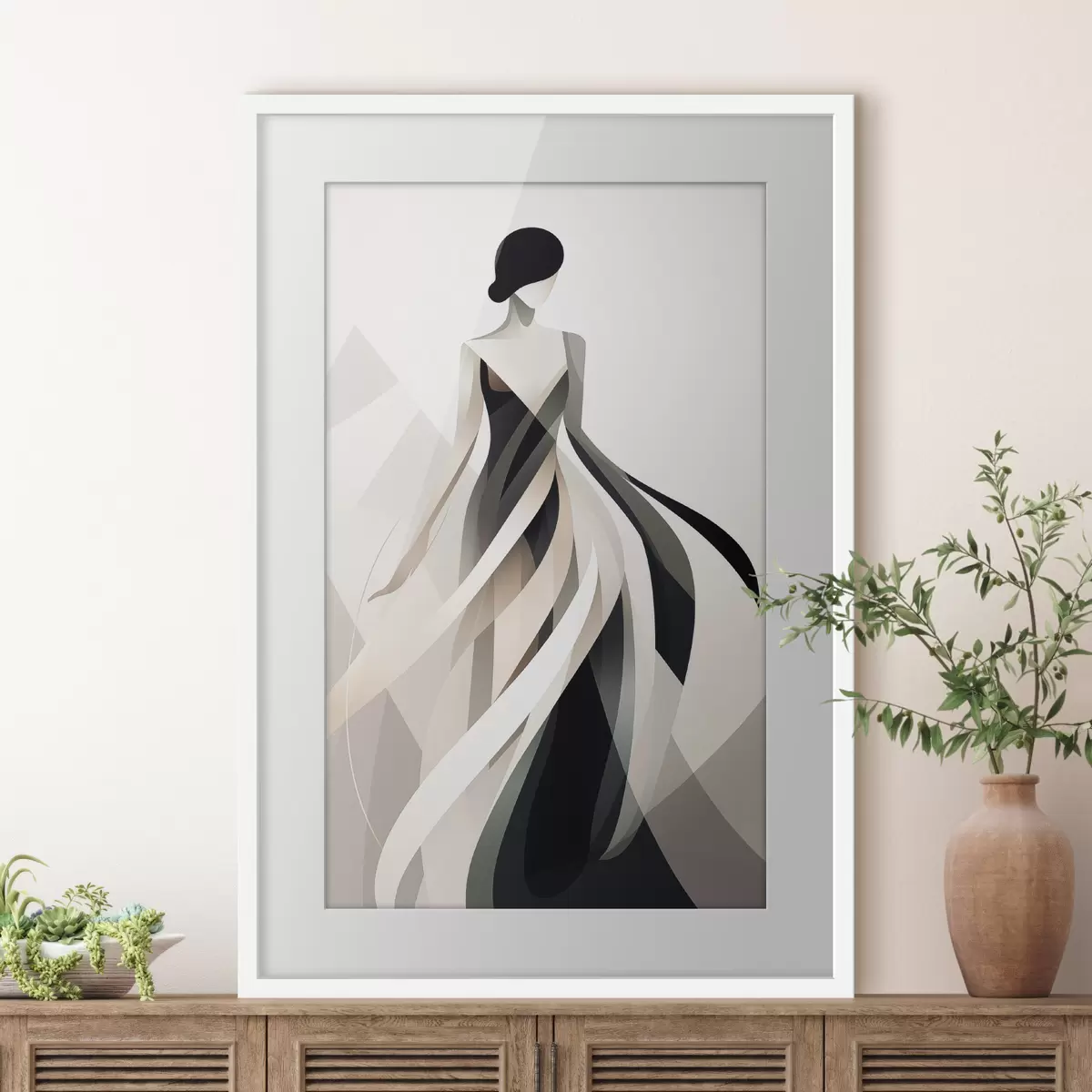 Poster Figura astratta in abito lungo f44750