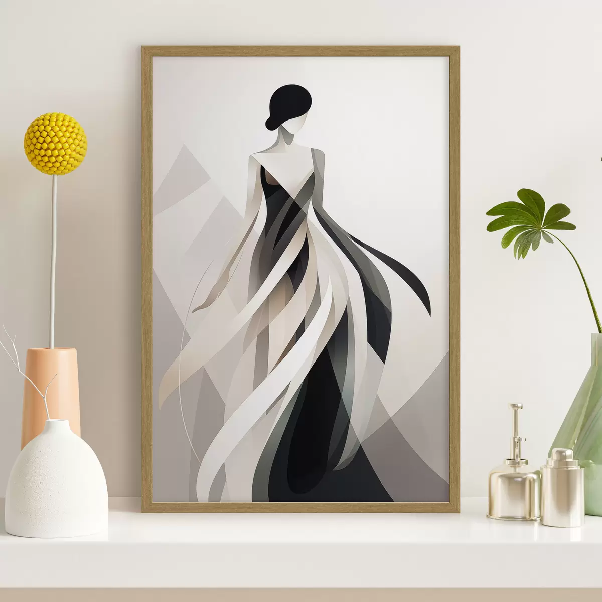 Poster Figura astratta in abito lungo f44750