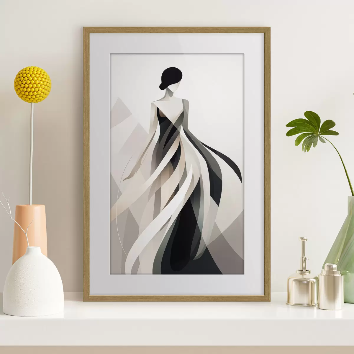 Poster Figura astratta in abito lungo f44750