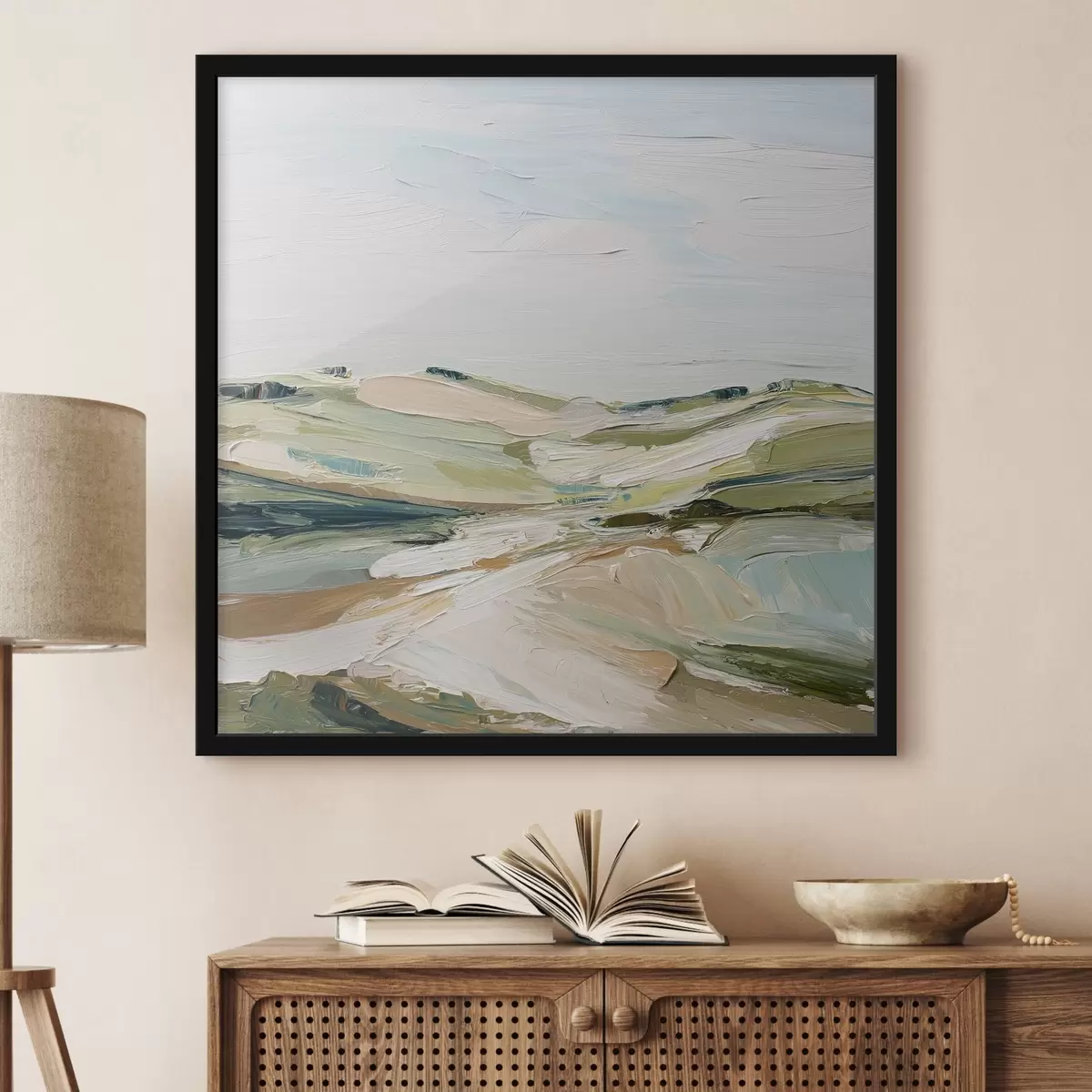 Poster Colline astratte dai colori tenui f44754