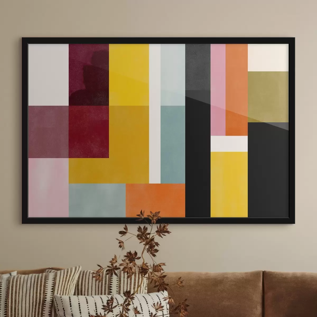 Poster Blocchi di colore in stile moderno f44755