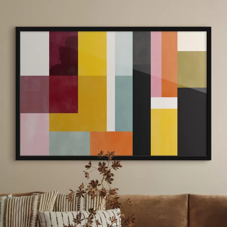 carta da parati Blocchi di colore in stile moderno nr. f44755