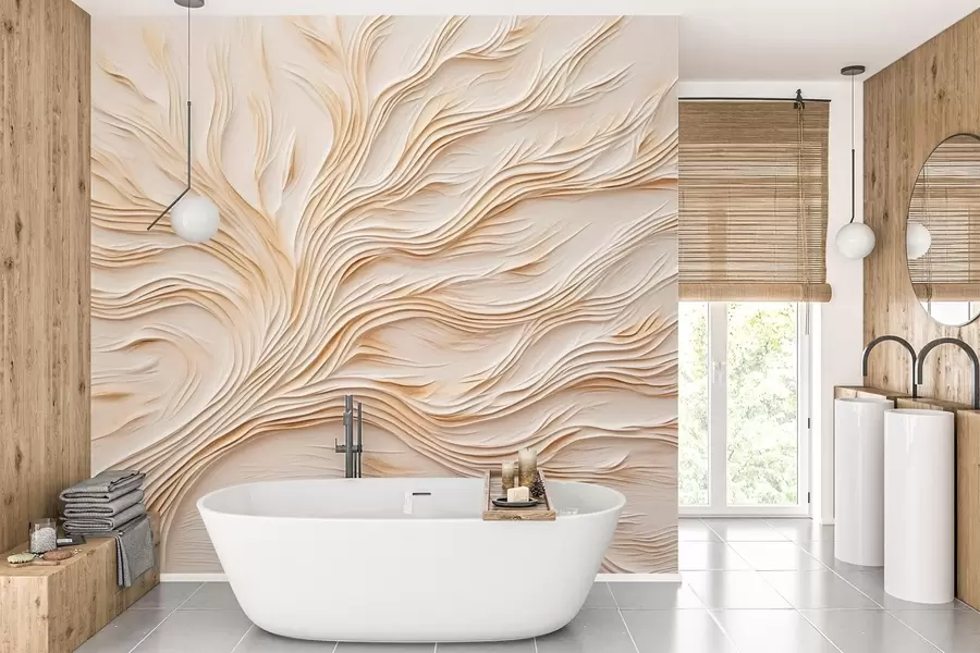 Carta da parati nature Pittura ad imitazione dell'albero 