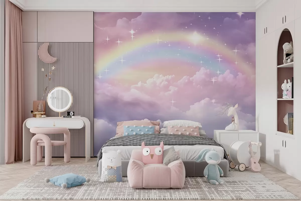 carta da parati Arcobaleno tra le nuvole nr. w04146