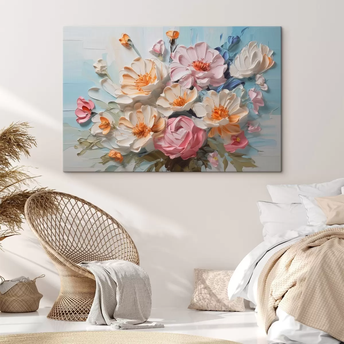 carta da parati Pittura a imitazione di fiori luminosi nr. s44765