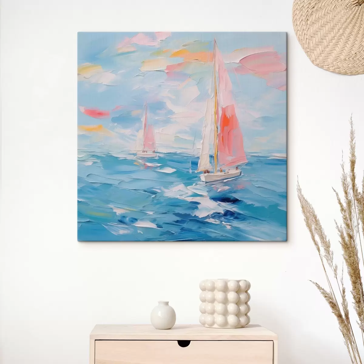 carta da parati Imitazione di barche a vela nel mare nr. s44780