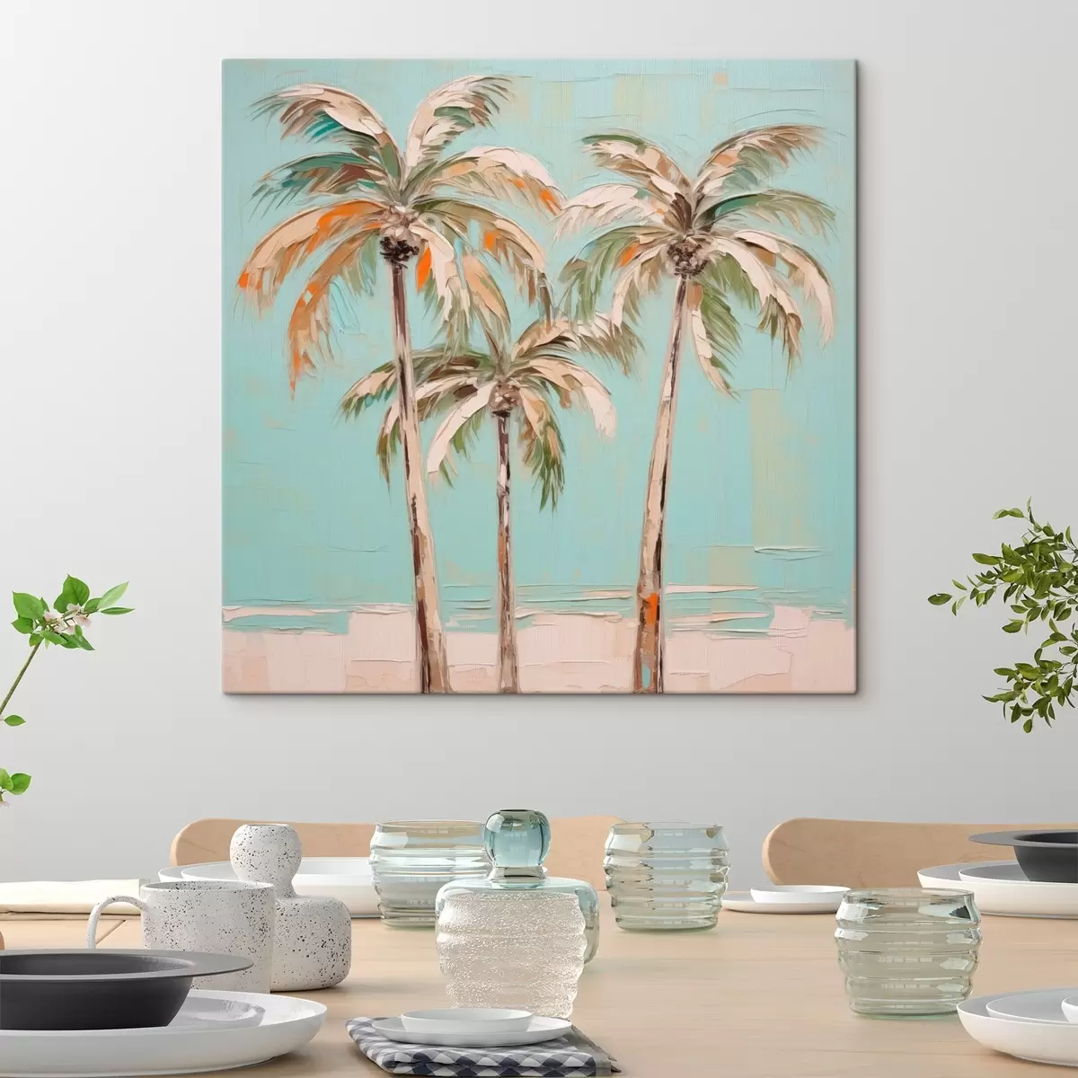 carta da parati Imitazione di palme in pittura nr. s44781