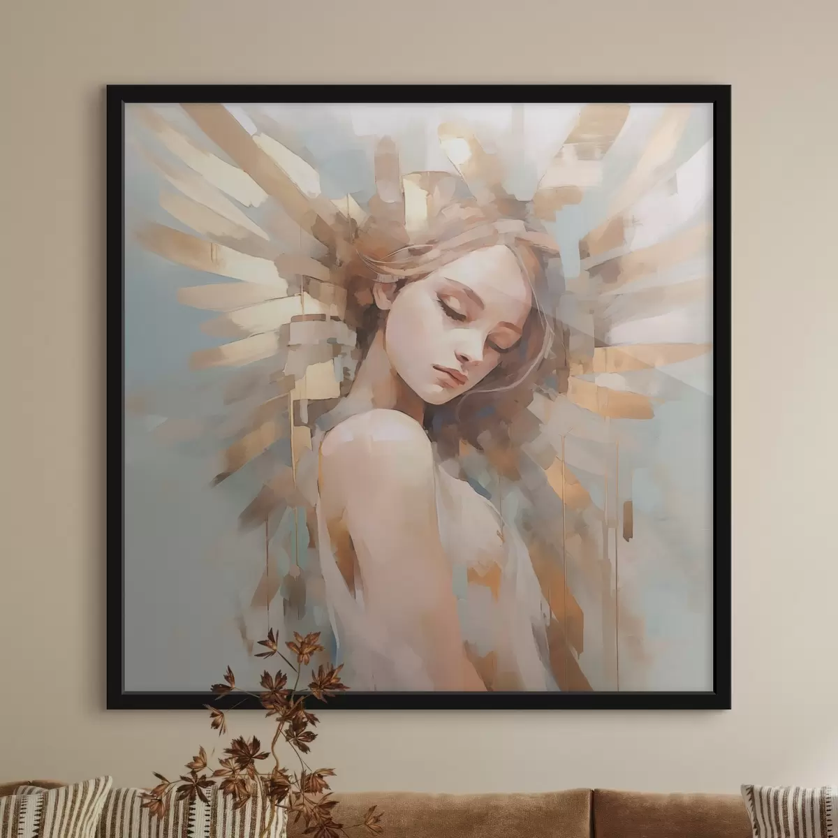 Poster Ritratto astratto imitazione della pittura f44774