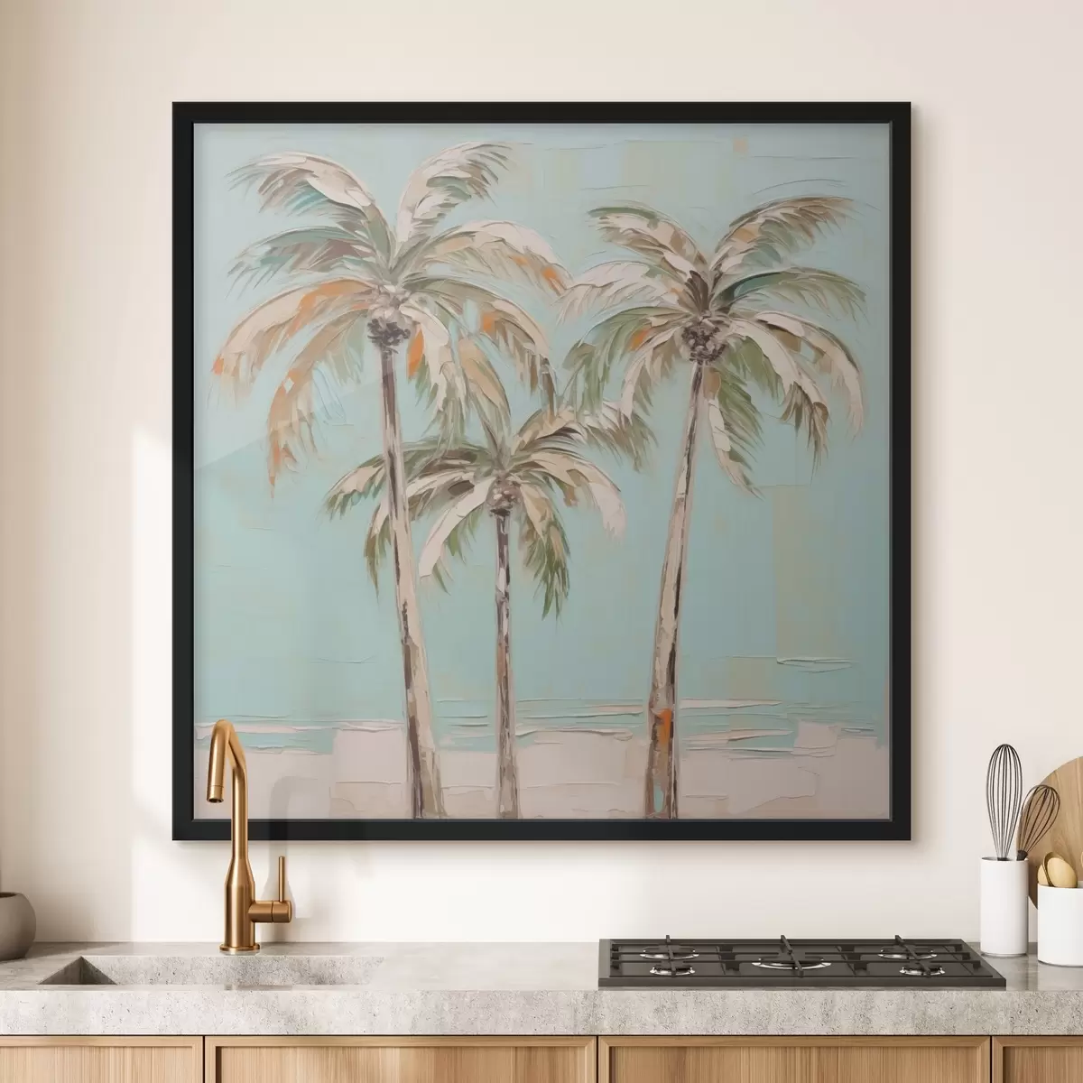 Poster Imitazione di palme in pittura f44781