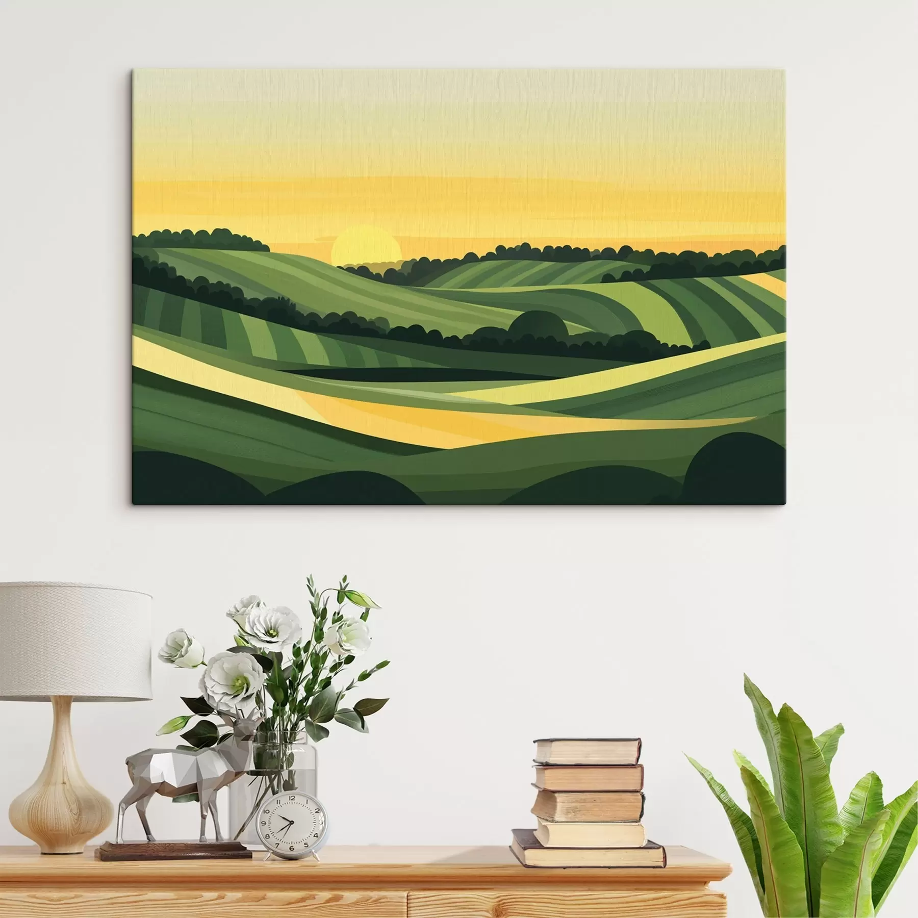 carta da parati Paesaggi astratti con colline e tramonto  nr. s44785