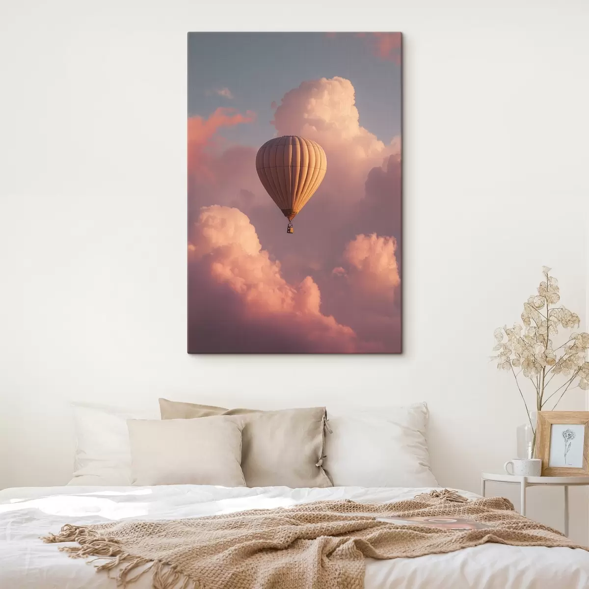 carta da parati Mongolfiera nel cielo del tramonto con le nuvole nr. s44790