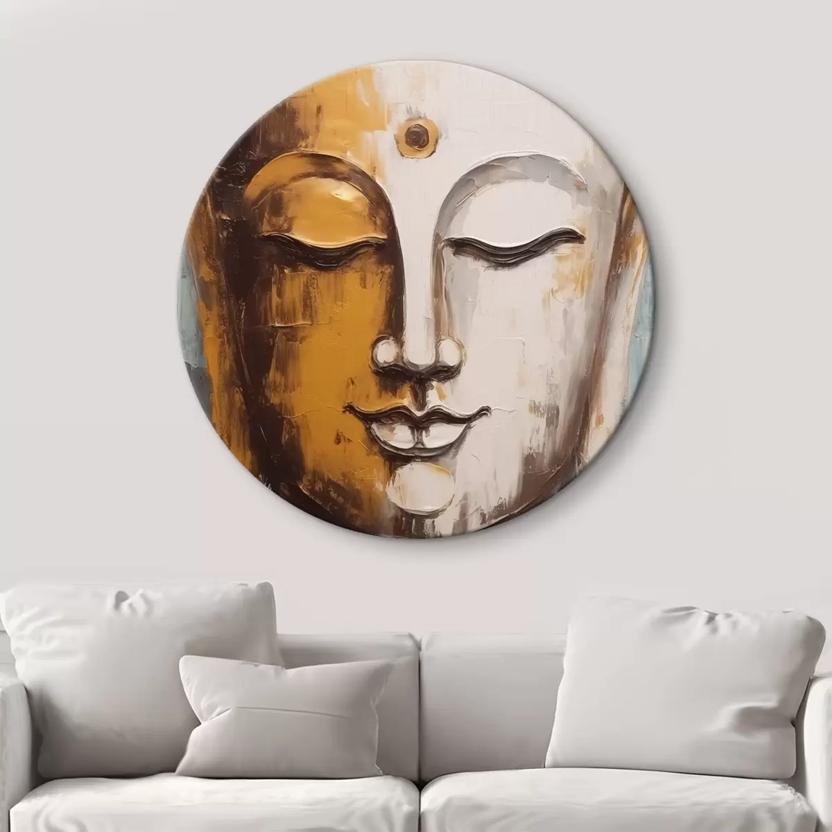 Quadri rotondi Il volto di Buddha r44807