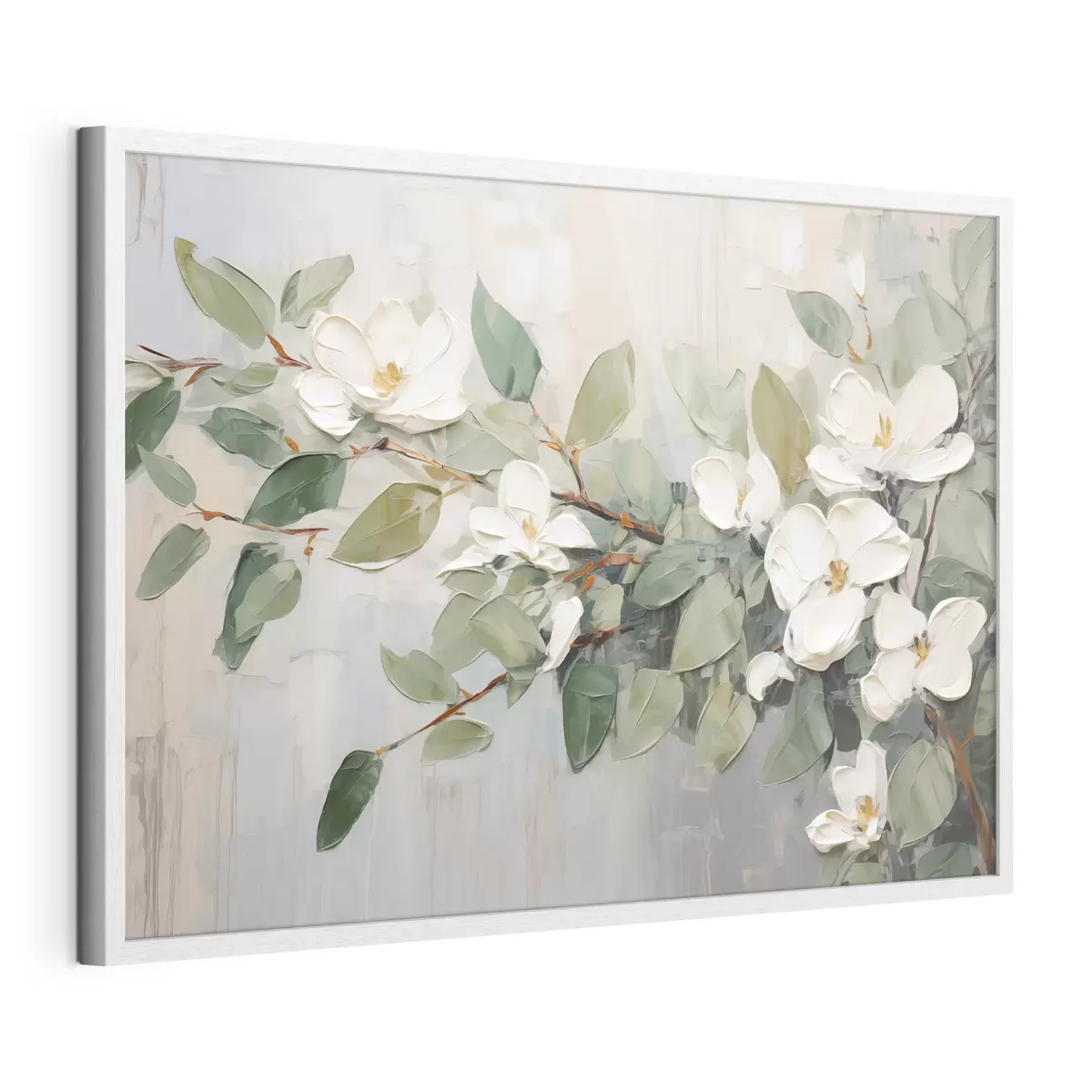 Poster Magnolia in verde tenue f44853