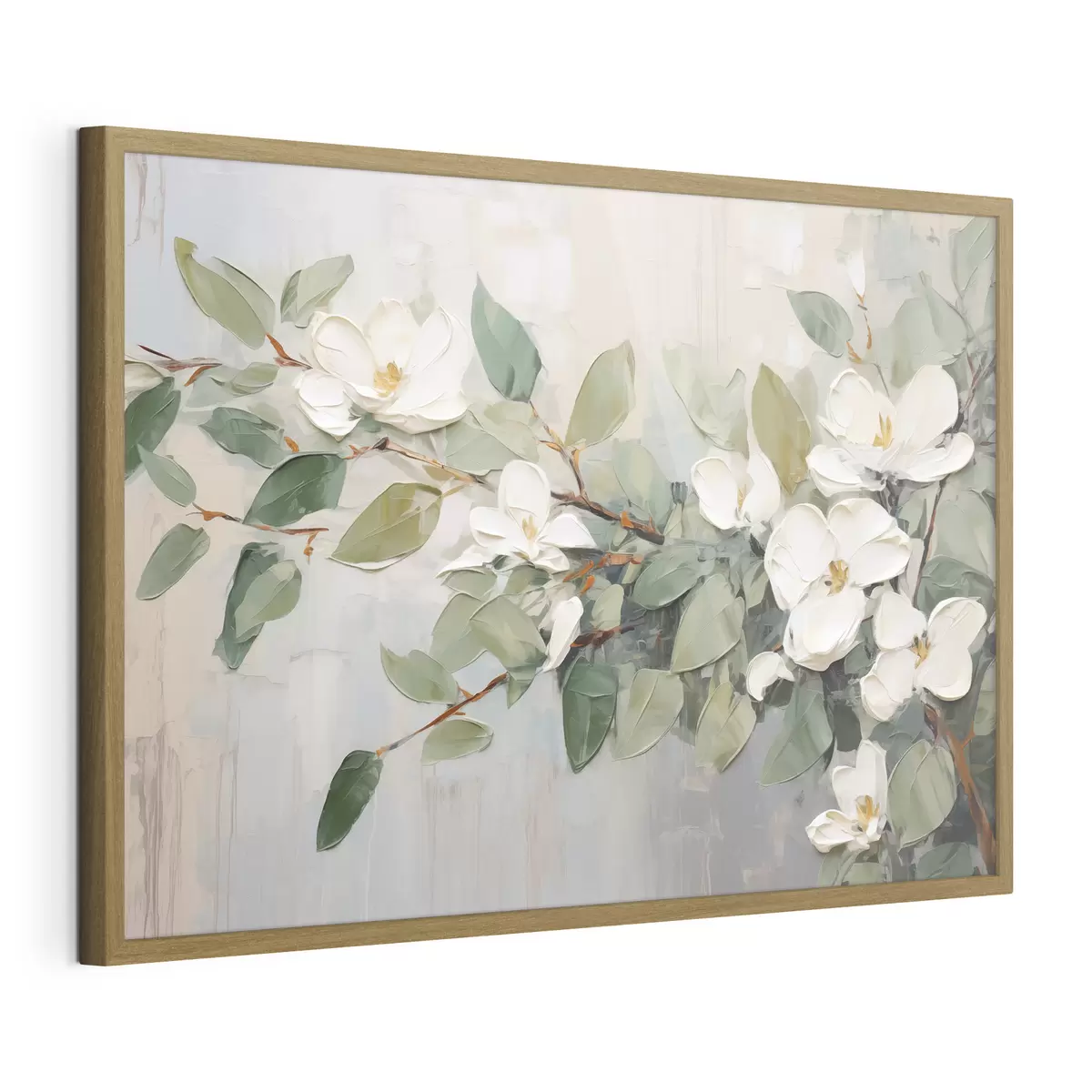 Poster Magnolia in verde tenue f44853