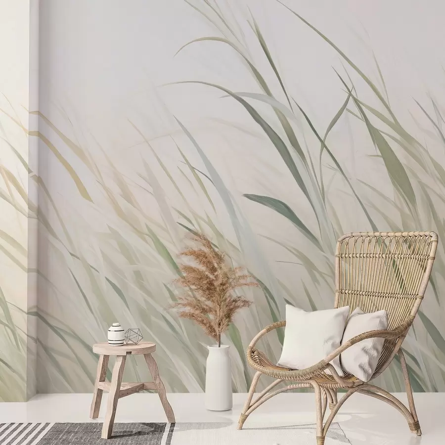 Carta da parati nature Pittura ad imitazione dell'erba 