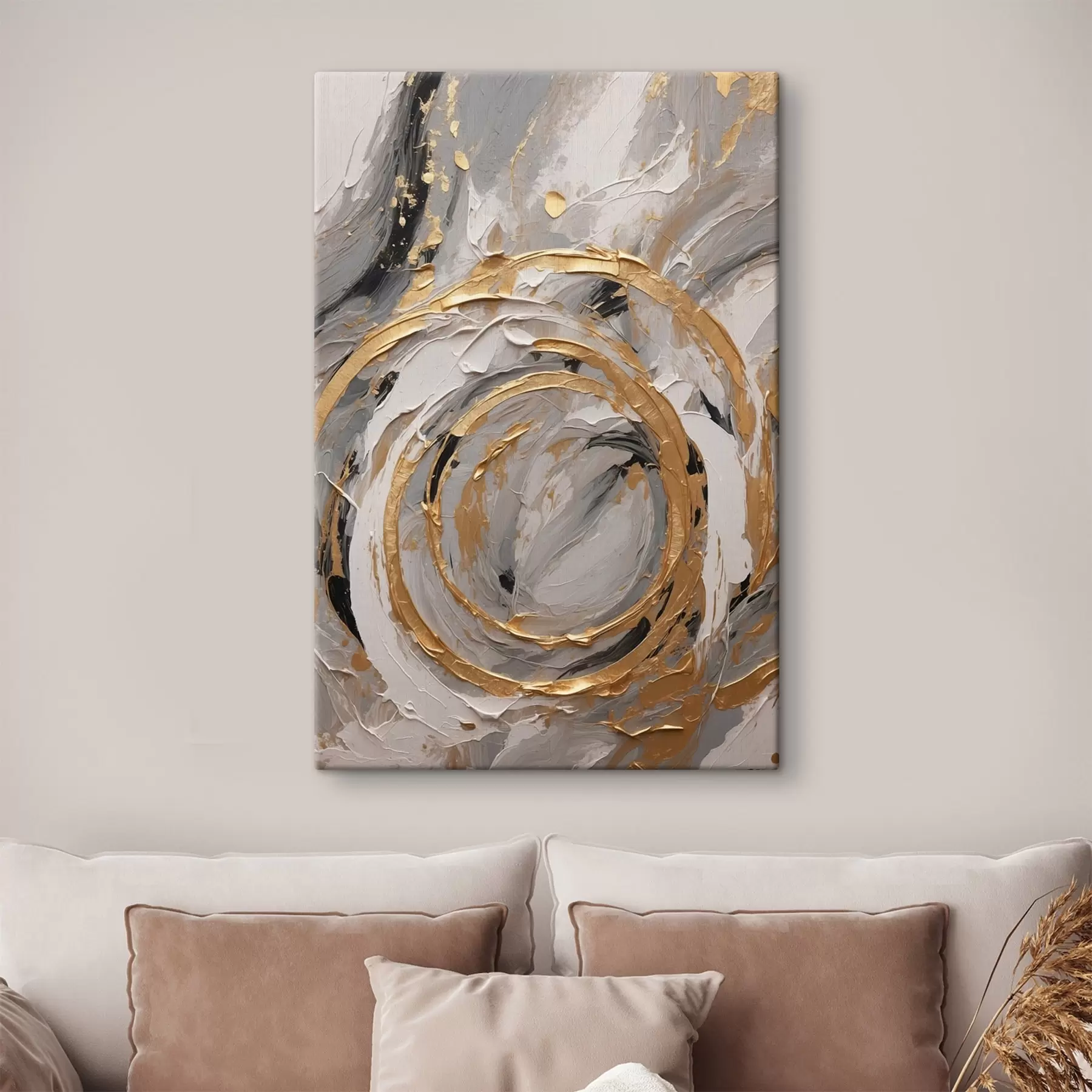 carta da parati Texture astratta con cerchi e pastelli nr. s44876