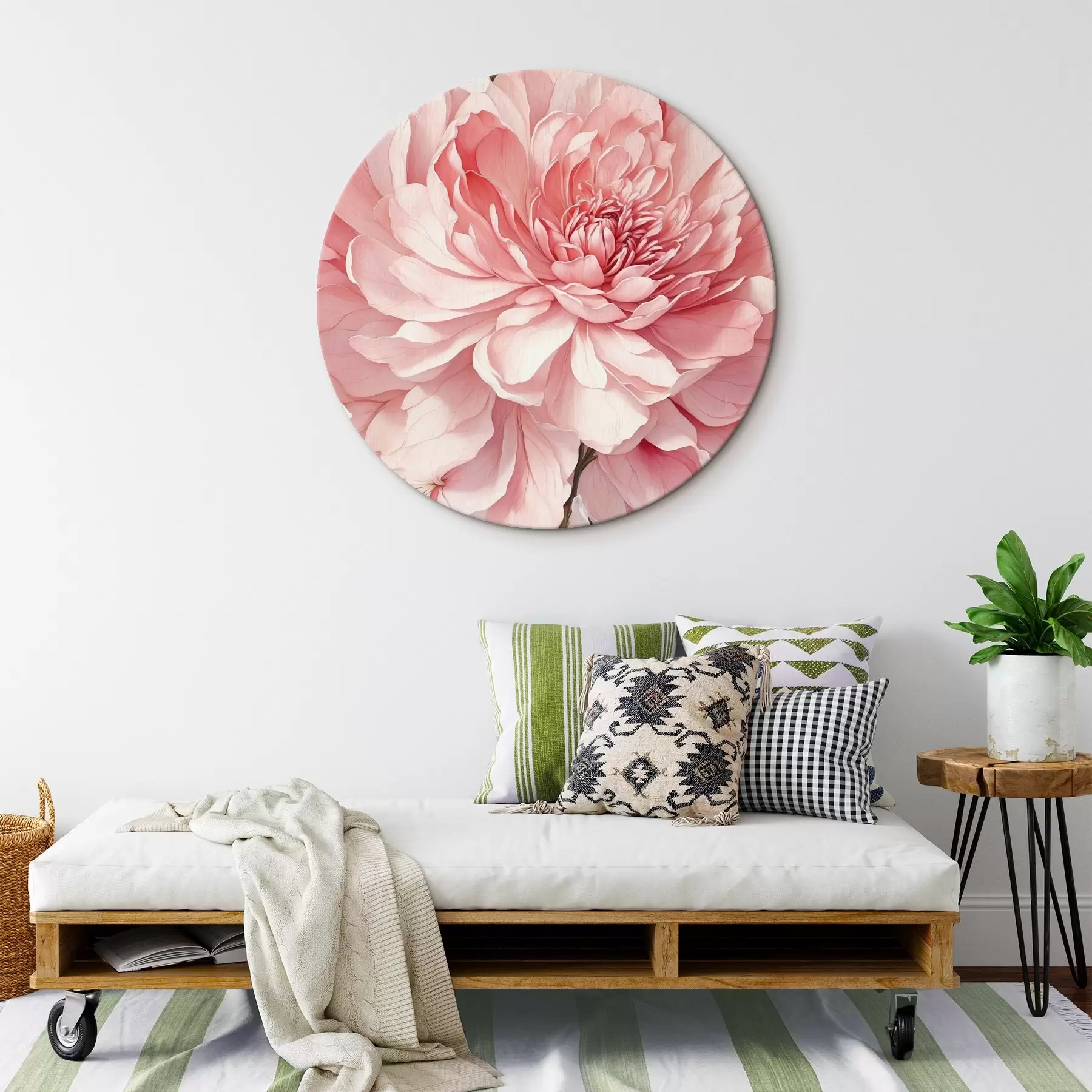 carta da parati Peonia rosa in primo piano con luci soffuse nr. r44891