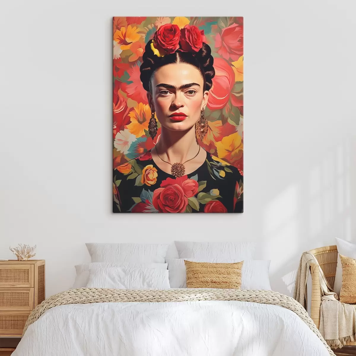 carta da parati Ritratto su sfondo di fiori nr. s44920