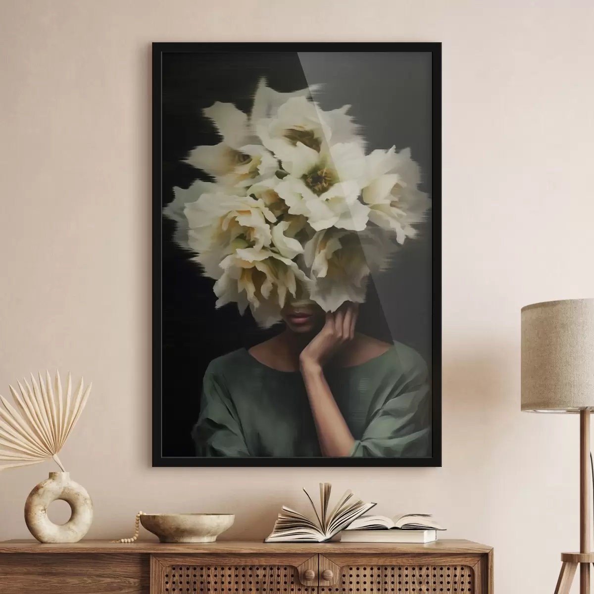 Poster Donna con fiori f44911
