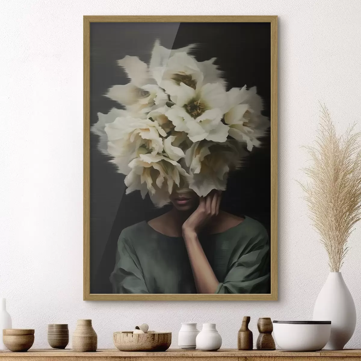Poster Donna con fiori f44911