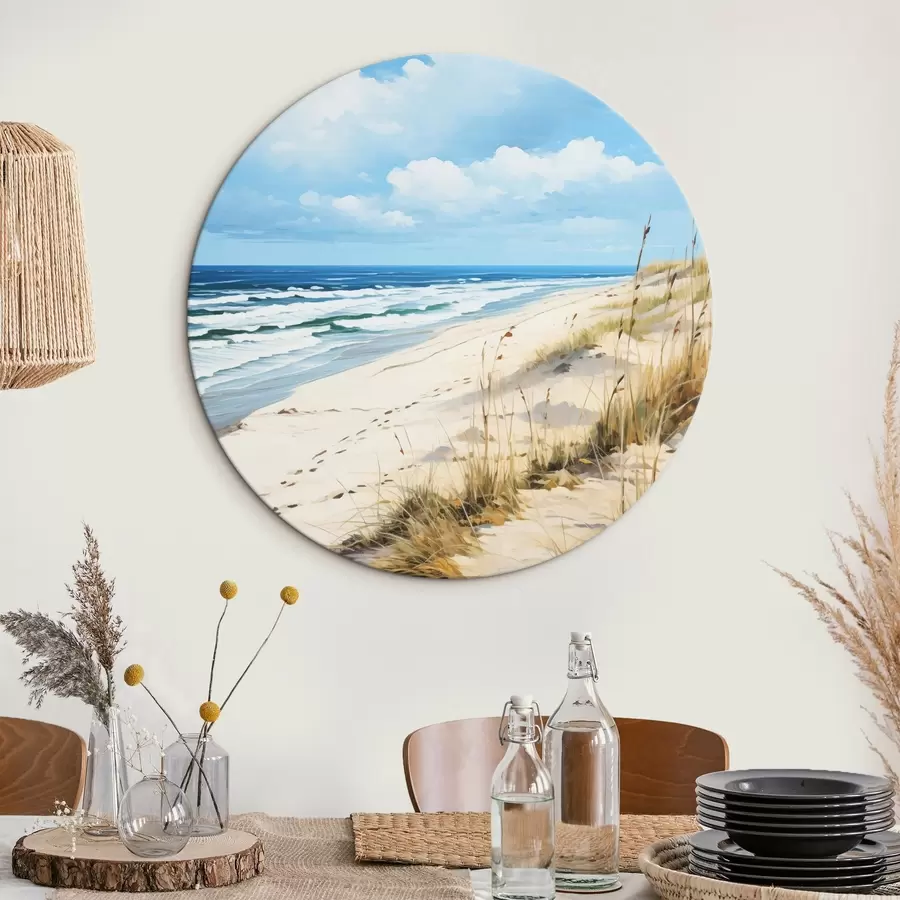 carta da parati Erba sulla costa sotto un cielo azzurro nr. r44917