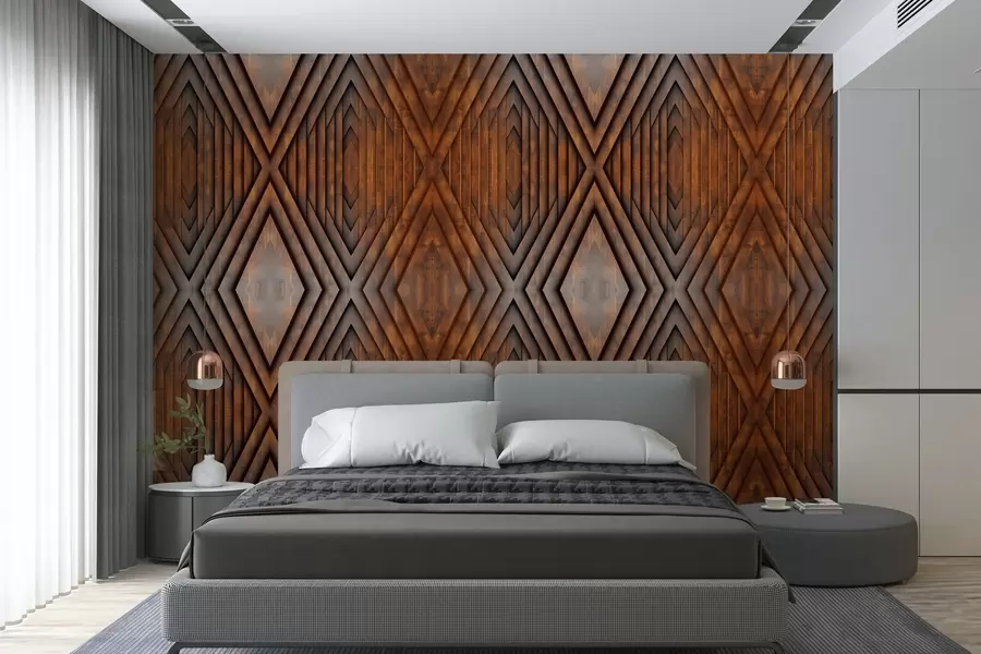 carta da parati imitazione di pannelli in legno nr. w04168v1