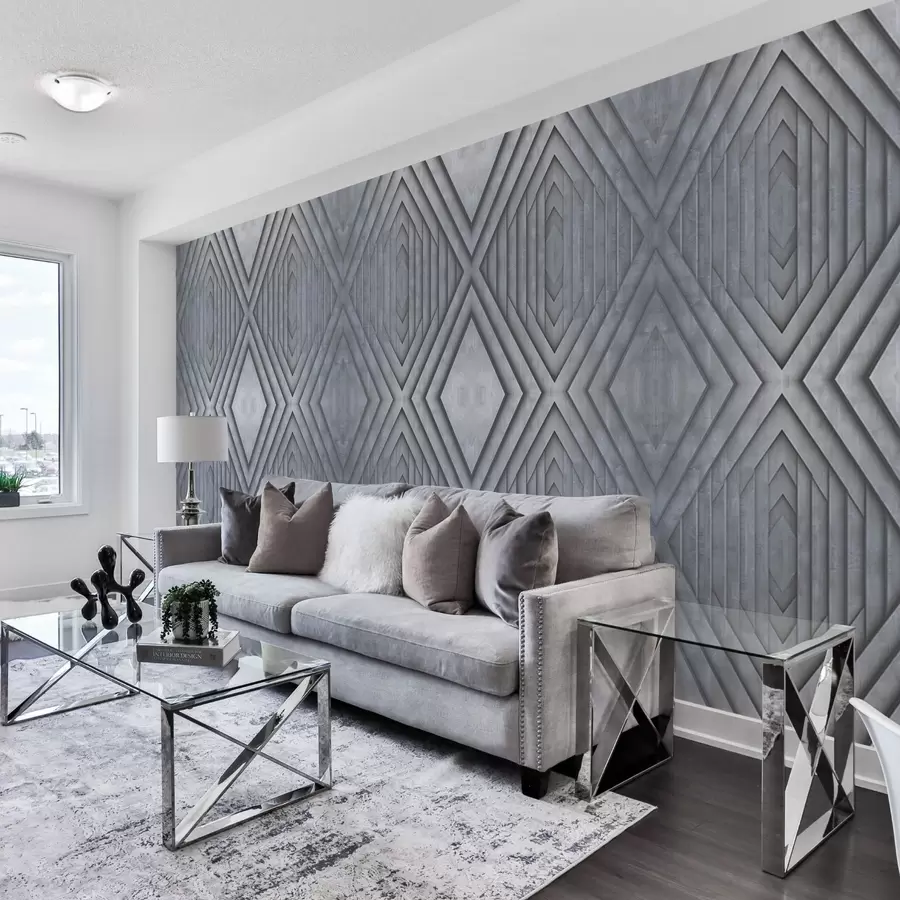 carta da parati imitazione di pannelli in legno in colori grigi freddi nr. w04168v2