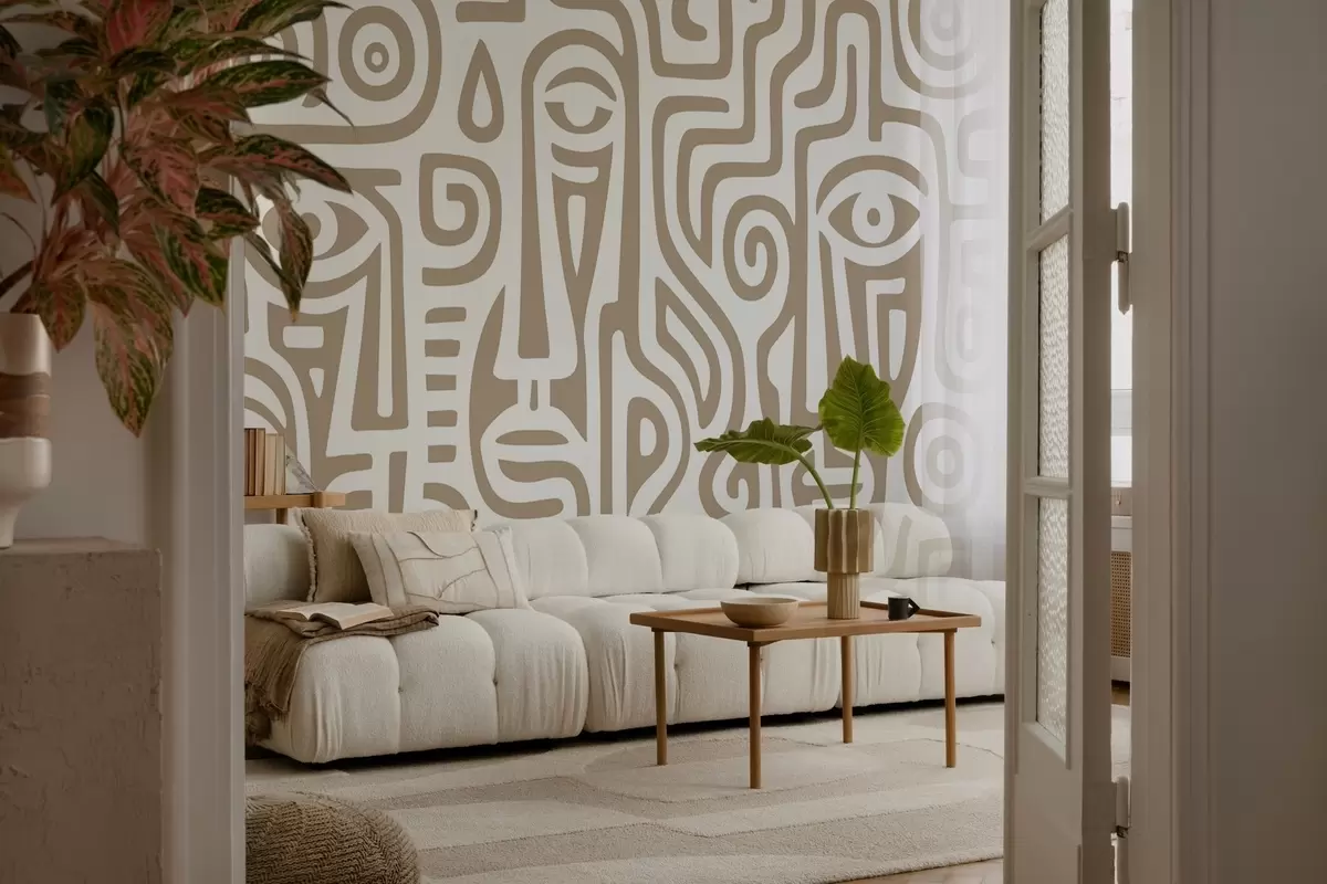 carta da parati Dettagli del viso stilizzati nr. w04186v2