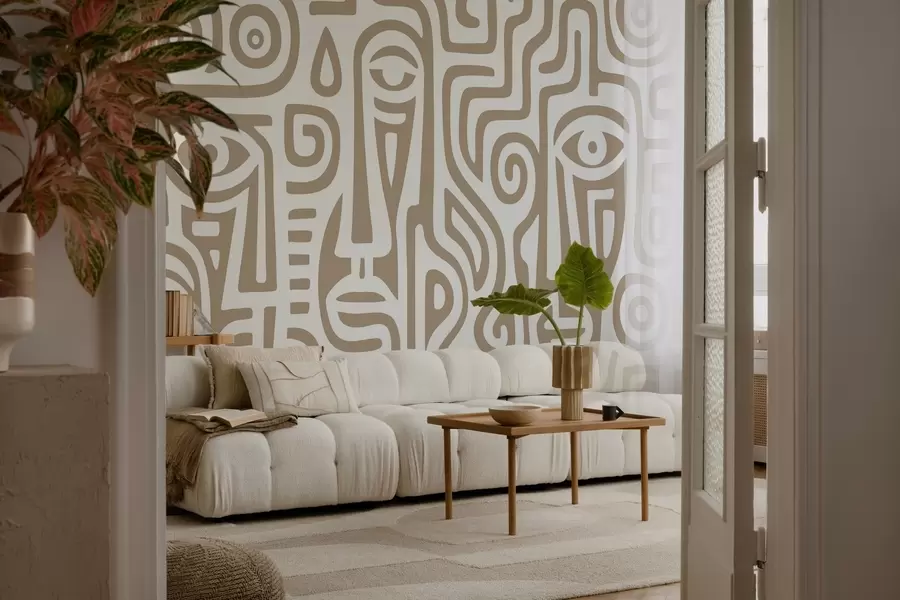 carta da parati Dettagli del viso stilizzati nr. w04186v2