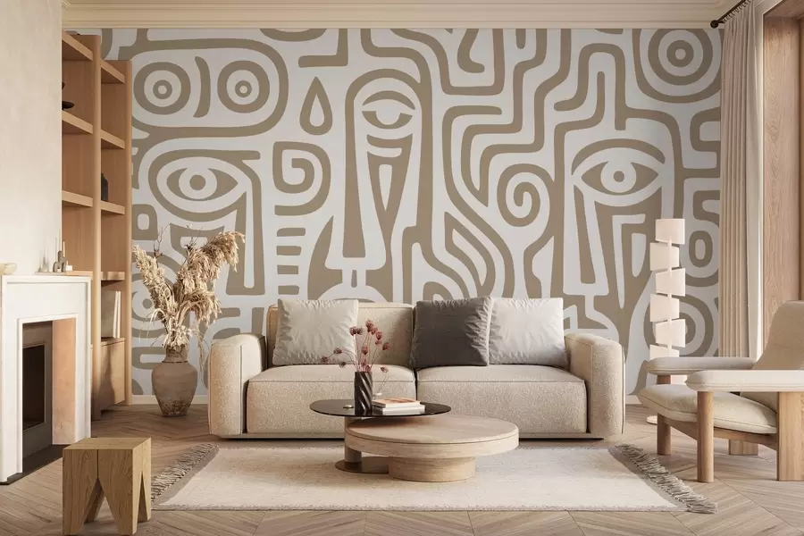 carta da parati Dettagli del viso stilizzati nr. w04186v2