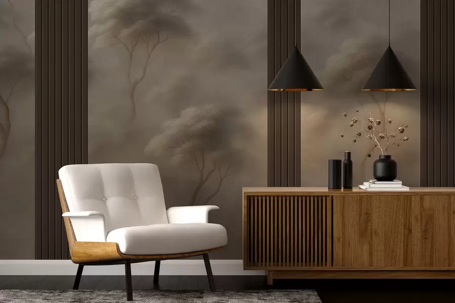 Carta da parati nature La foresta incontra l'arte del pannello 