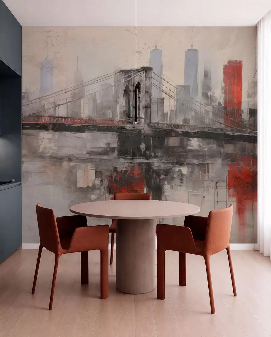 Carta da parati con la vista di città Loftscape urbano 