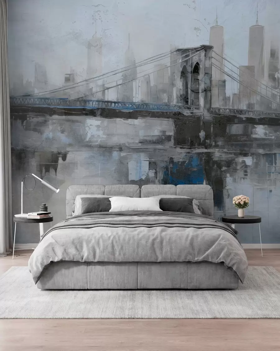 Carta da parati con la vista di città Loftscape urbano 
