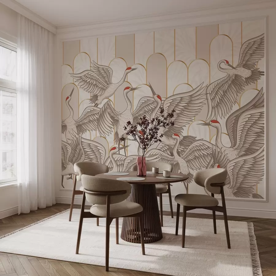 carta da parati Uccelli e archi d'epoca nr. w04193