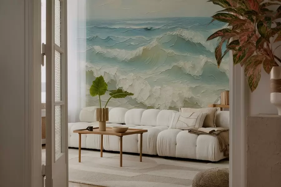 Carta da parati Mare Illusione dell'onda volumetrica