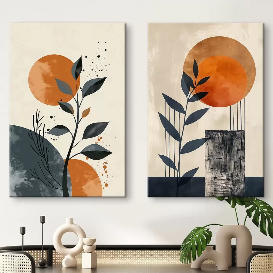 carta da parati Foglie al tramonto nr. m00469