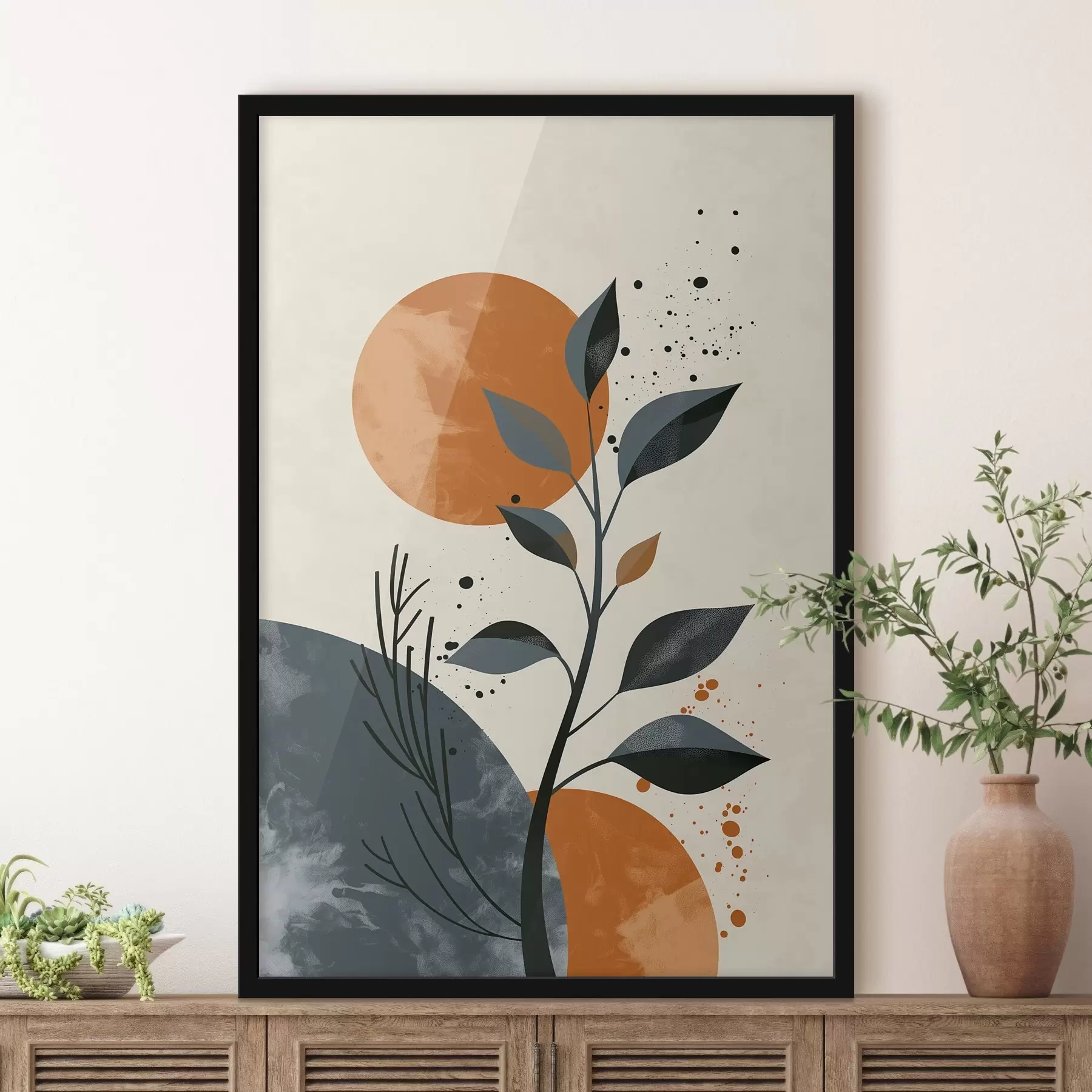 carta da parati Sole e foglie nr. f44959