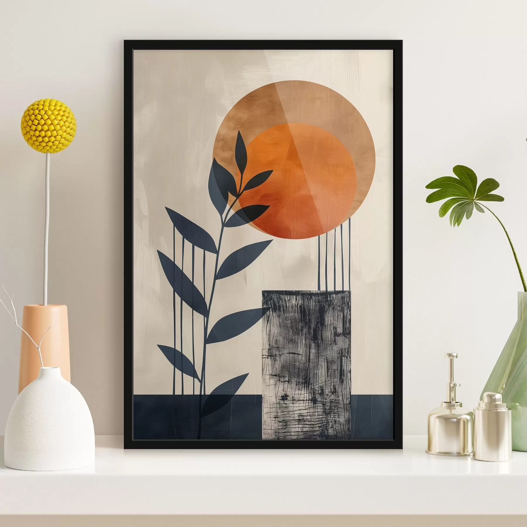 carta da parati Sole e foglie nr. f44961