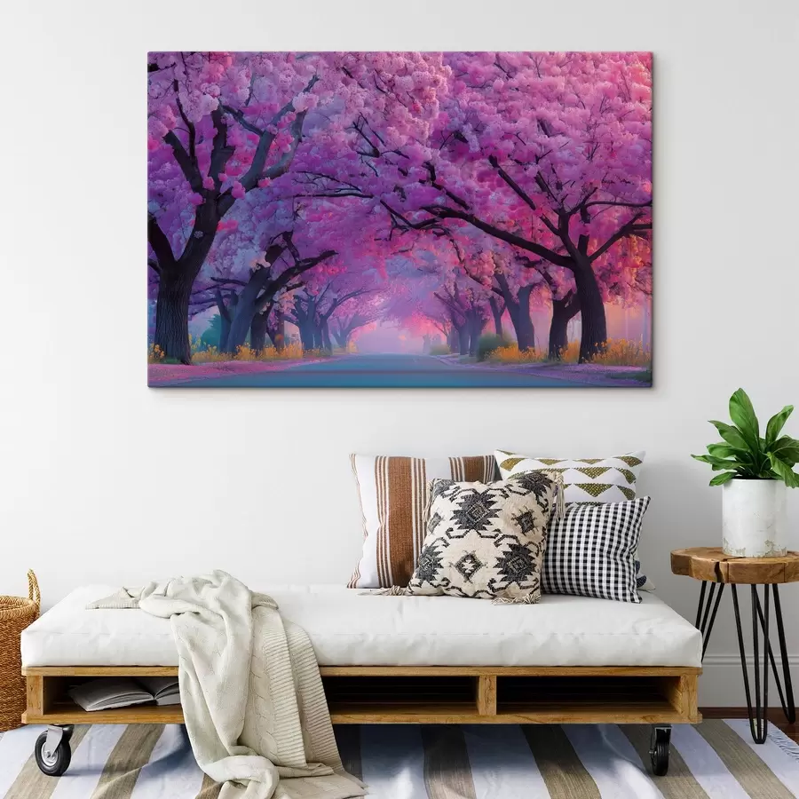 carta da parati Vicolo dei ciliegi in fiore nr. s44840