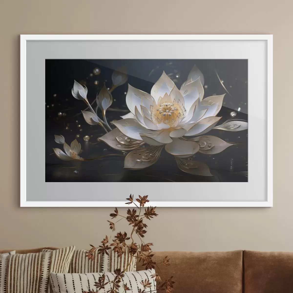 Poster Loto con motivi eleganti su sfondo scuro f44841