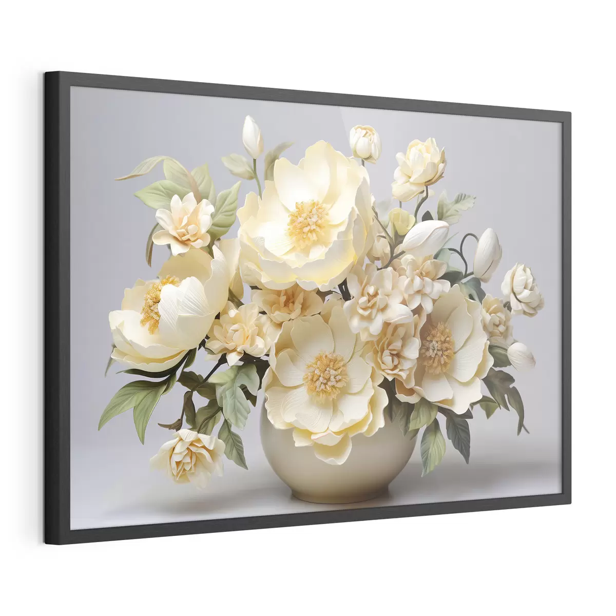 Poster Bouquet floreale lussureggiante in tonalità pastello f44846