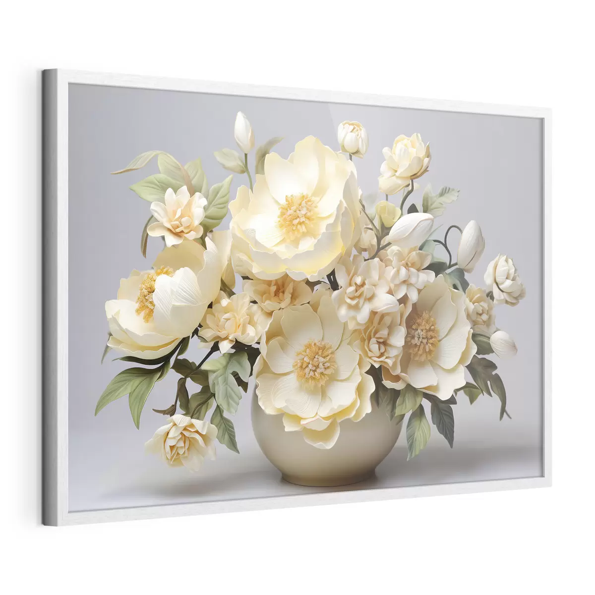 Poster Bouquet floreale lussureggiante in tonalità pastello f44846