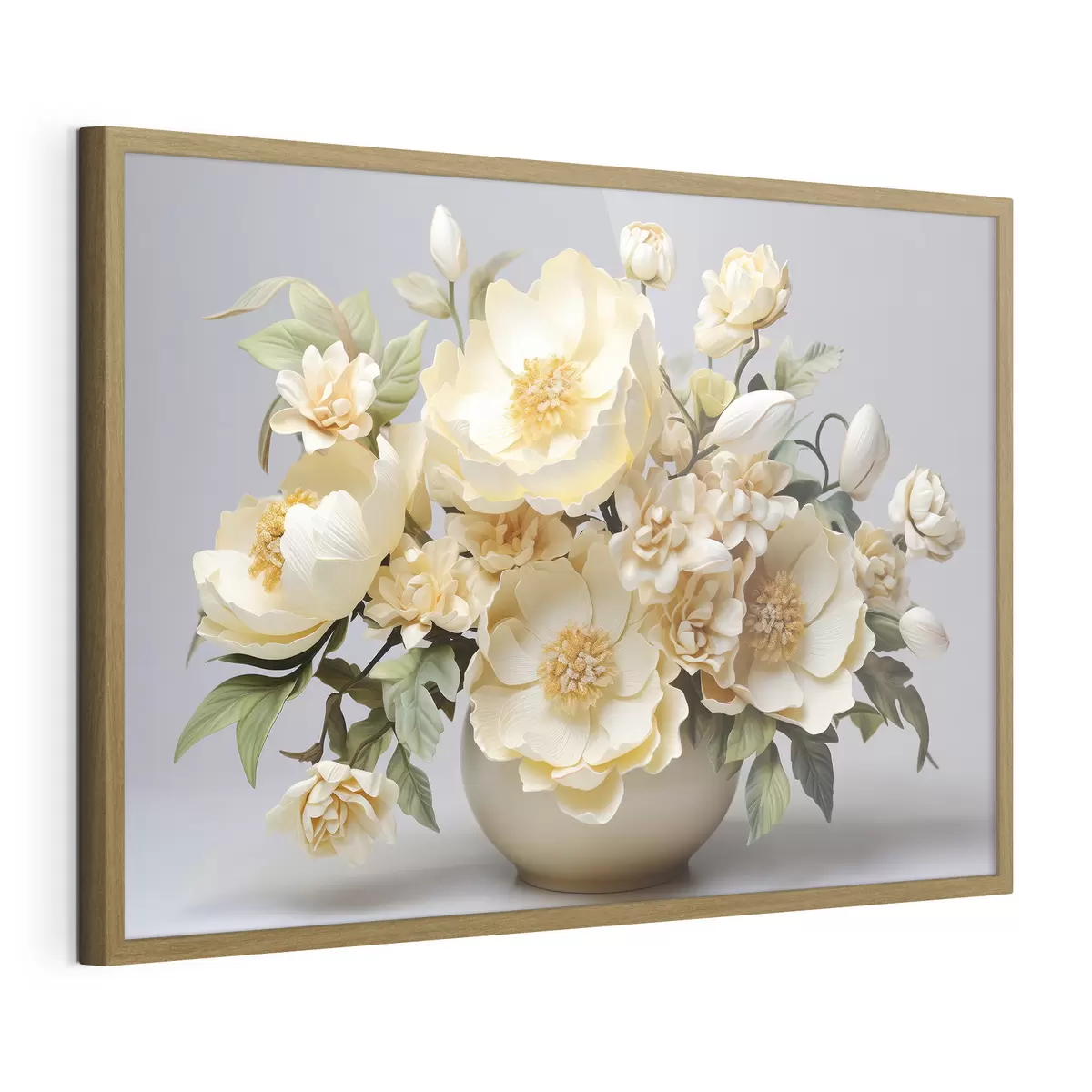 Poster Bouquet floreale lussureggiante in tonalità pastello f44846