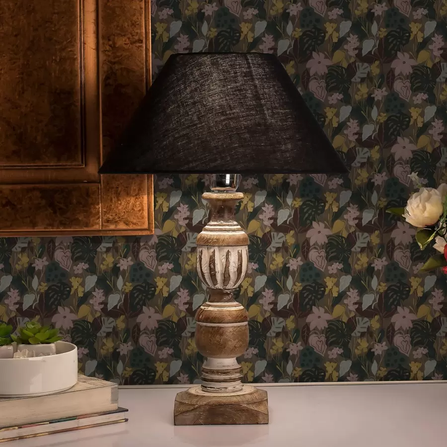 carta da parati Foglie e fiori tropicali scuri in un dipinto denso dipinto denso nr. a00244