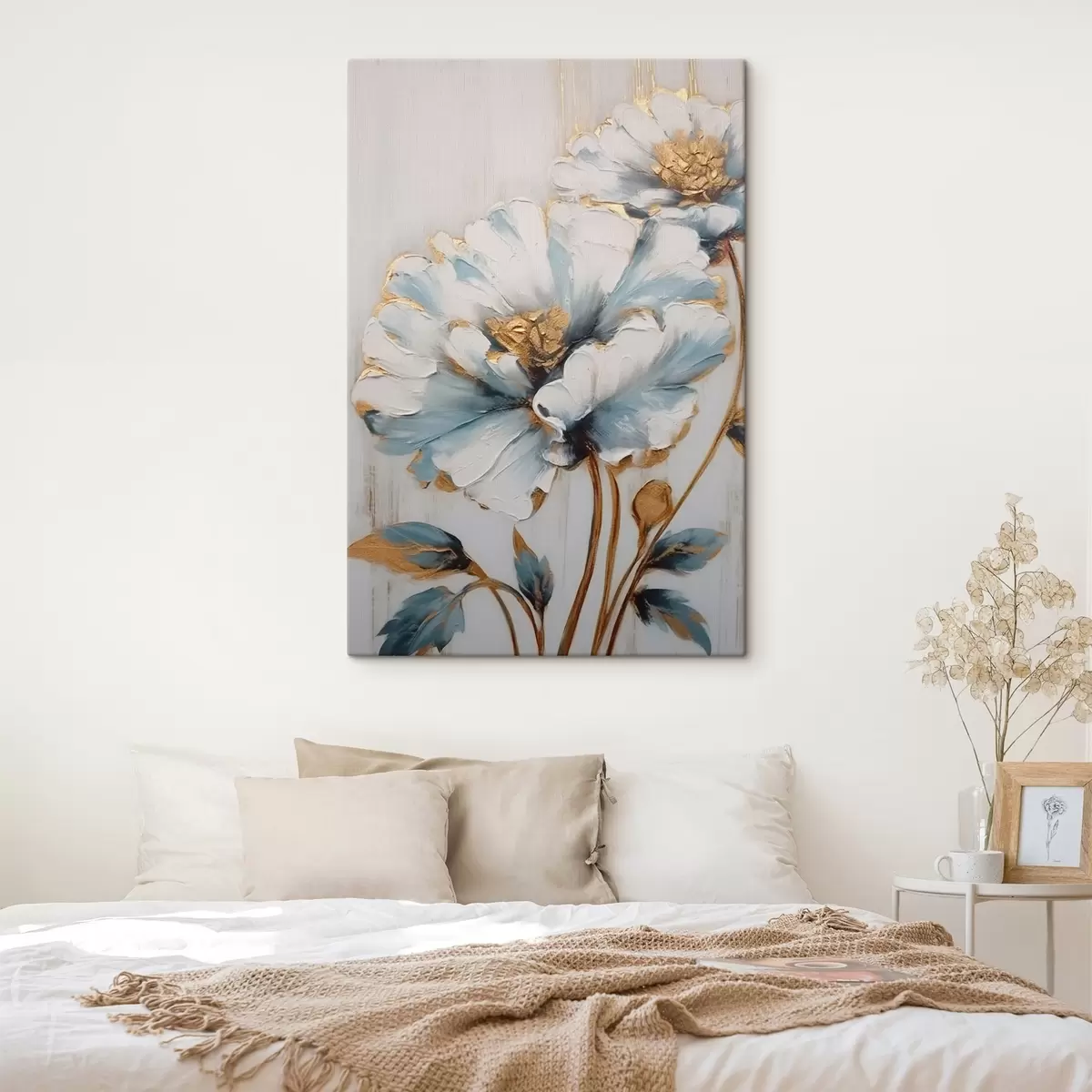 carta da parati Fiori blu e bianchi nr. s44989