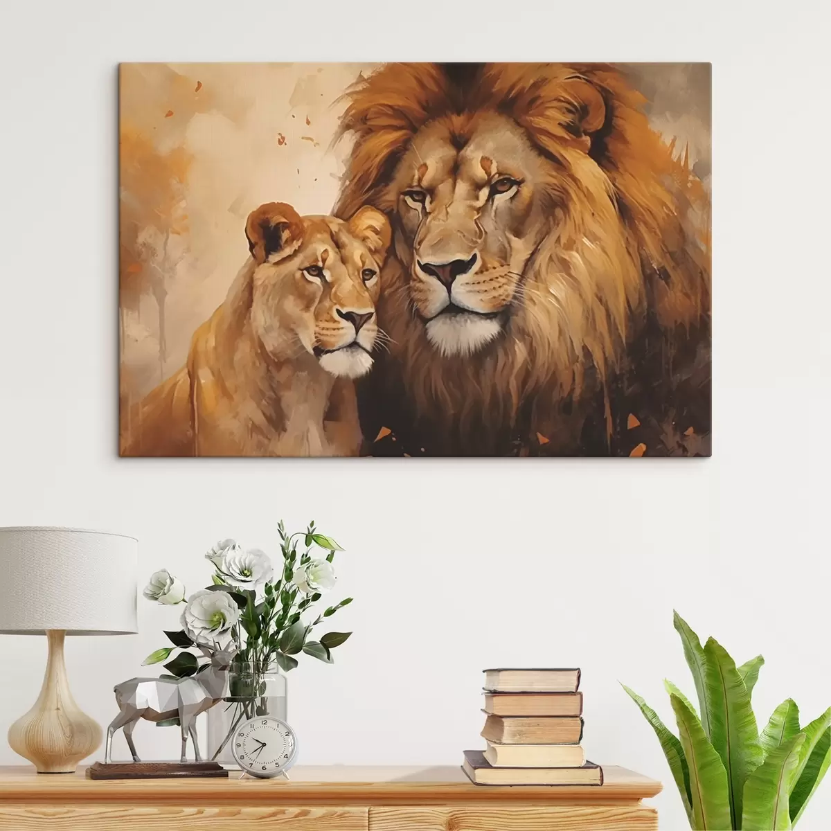 carta da parati Leone e leonessa nr. s44992