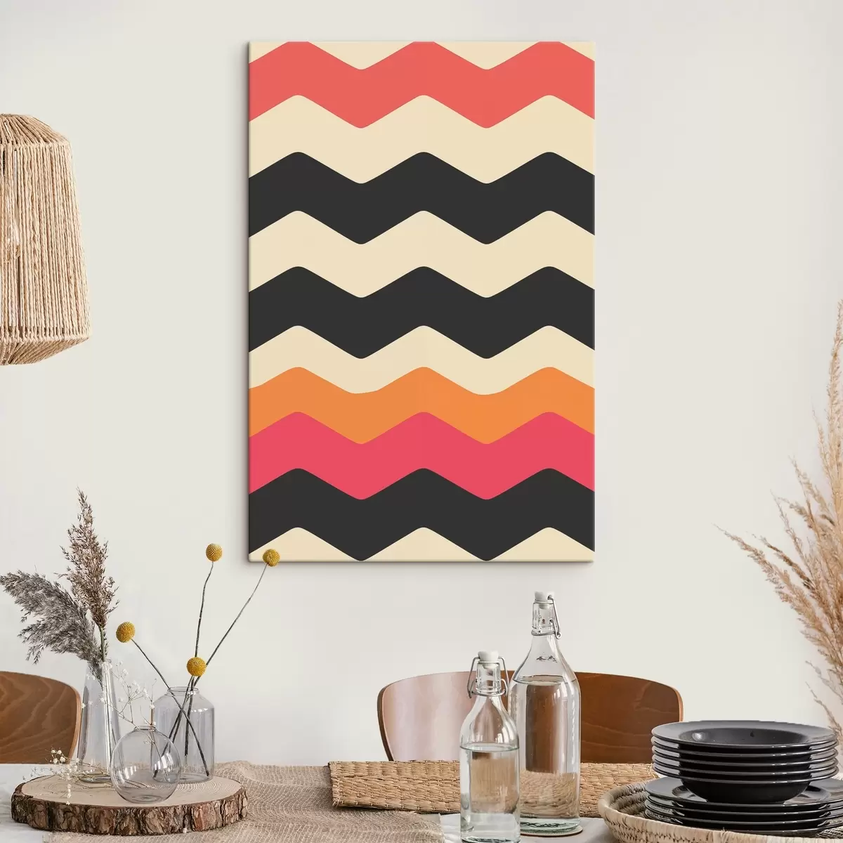 carta da parati Motivo geometrico a strisce ondulate nr. s45004