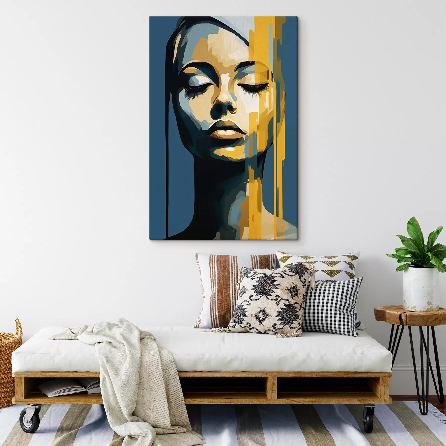 carta da parati Ritratto di donna con gli occhi chiusi nr. s45007